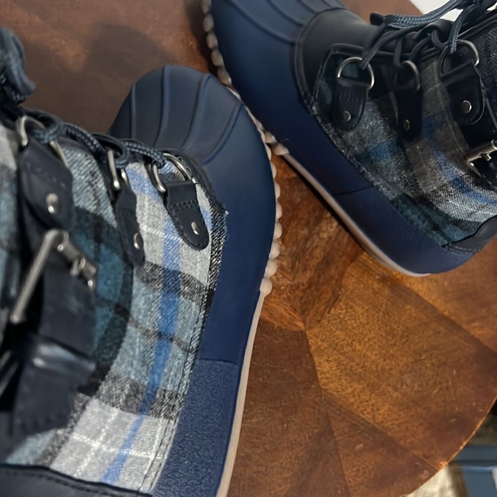 🔥🔥 BEARTRAPS “FAHN” Rain / Winter Snow Duck BOOTS - Navy - Women Sz 6M - EUC - Picture 7 of 11